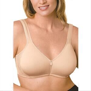 Amoena Leila Bra 2152 Beige 38B Wireless Comfort Mastectomy Prosthesis Pocket